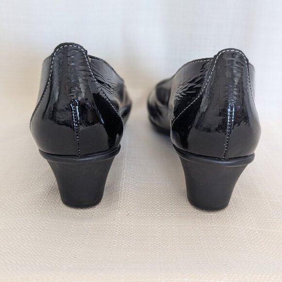S.A.S Sonyo Black Patent Leather Heels Women's Size 10 - Picture 3 of 9